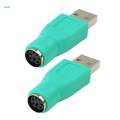 2x2x /2 Female to USB 2.0 Male Port Adapter Converter for PS2 Keyboard Mouse. 