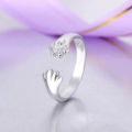 Women Ring Animal Foot Print Adjustable Electroplated Ring. 