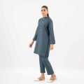 Maahru Stitched 2 PC Shirt & Trouser - Ocean Breeze. 