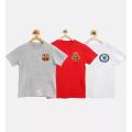 Pack Of 3 Summer Smart Club Logo T-shirt For Kids. 