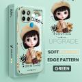 UCUC for Infinix Smart 6 Back Cover + Free Lanyard Sunshine Girl Luxury 6D Plating Case Side Pattern Soft Silicone Square Mobile Phone Cases. 