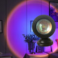 Mini USB Sunset Lamp Led Projector Night Light 16 Colors Switch Rainbow Atmosphere Home Bedroom Background Wall Decoration Gift. 