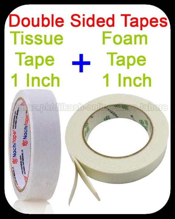 Pack of 2 - Double Sided Tissue and Double Sided Foam Tape