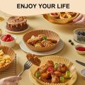 50 Pcs Air Fryer Disposable Paper Liner Airfryer Paper Tray Disposable Parchment Liners Easy Clean Round Non-stick Oil Resistant Air Fryer Non-Stick Mat Steamer Round Paper Baking Mats For Air fryer, Baking, Roasting Microwave Disposable Paper Plates. 