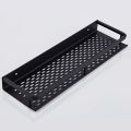 Bathroom Shelf Black Aluminum Kitchen Storage Rack Shower Wall Mounted Nets Shelves Organizer Bathroom Accessories Towel Holder. 