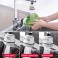 360°Rotatable 3 Modes Adjustment ABS Water Saving Tap Aerator Nozzle Adjustable Faucet Shower Head Filter Sprayer Spout for Kitchen Bathroom. 