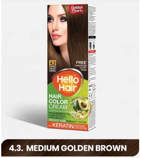 Hello Hair Hair Color Medium Golden Brown 4.3