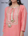 0019 Casual Shirt Design With Gota Work. 