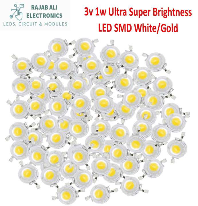 20 Pieces 1 Watt High Power Ultra Super Brightness LED lamp Bulb Diodes SMD Color White/Warm