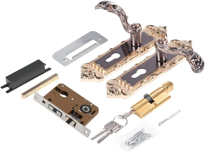 Home%20Interior%20Door%20Knob%20Lock%20Set%20Locker%20Smart%20Handle%20for%20Bedroom%20Lockset%20Modern%20House%20Aluminium%20Entrance%20Design%20with%20Keys%20White%20-%20Image%202