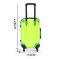 Retractable Handle Luggage Toy Mini Transparent Travel Rolling Suitcase for Kids Retractable Handle Large Capacity 4 Spinner Wheels Ideal for Cosmetics Snacks Dolls Mini Luggage Toy. 