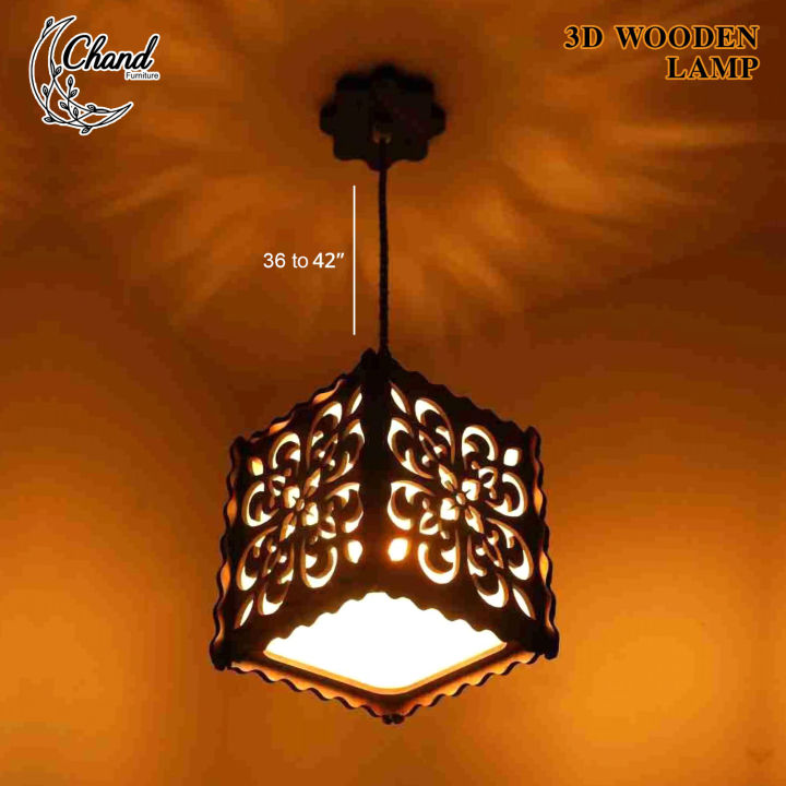 Chand Furniture Wooden Pendant Ceiling Hanging Light Lamp | lights for decoration | lights | room decoration lights | wooden lamp | hall decoration items | Lamp For Bedroom I Wooden Lamp I Wooden Lamps For Room