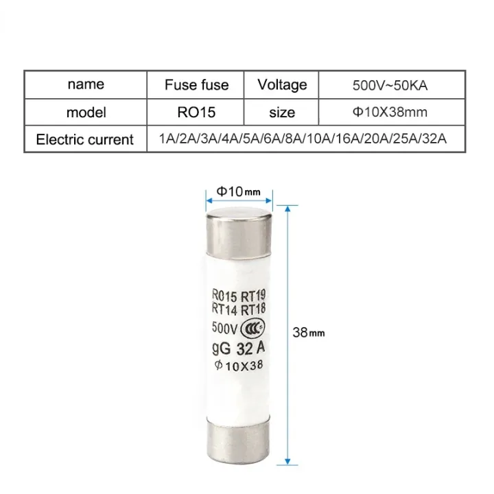 5Pcs%2010*38%20Fast%20blow%20Ceramic%20Fuse%2010x38mm%20Fuse%20500V%201A%202A%203A%204A%205A%206A%208A%2010A%2016A%2020A%2025A%2032A%20RO15%20RT19%20RT14%20RT18%20-%20Image%204