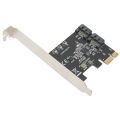 PCIE To SATA Expansion Card PCIE To SATA Adapter Card Good Compatibility for Computer for Desktop. 