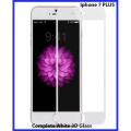 iPhone 7 Plus Complete Tempered Glass Screen Protector for Apple iPhone 7+ - White. 