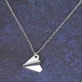 2X Fashion One Direction Paper Airplane Necklace (Silver Color). 