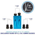 14Pcs Hole Jig Kit 6-10mm Angle Drill Guide Set Woodwoorking Tool Hole Puncher Locator Jig Drill Bit Carpentry Tools. 