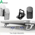 2PCs Laptop Riser Clip Mini laptop Stand, invisible Compact Foldable Laptop Riser and Cooling LaptopStand for all sizes Laptops, Tablets and mobile – Portable Laptop Stand, Aluminum mini laptopstand, Adjustable Height, Self-adhesive, Durable & Lightweight. 