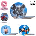 Cartoon Cake Plates - Disposable Plates Use In Birthday & Other Occasions - Sturdy Paper Or Plastic Material  - Available In 5  Different Colors & Designs. 