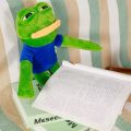 CGGJNUOH 45CM Pepe Frog Plush Toy Sad Male Ugly Baby Big Mouth Crying Face Peripheral Dolls Send Friends Funny Christmas Birthday Gifts. 