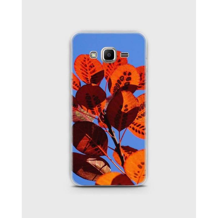 J7 Core Case Cover Hybrid Soft- Samsung  Leaves Style - 1cover2551