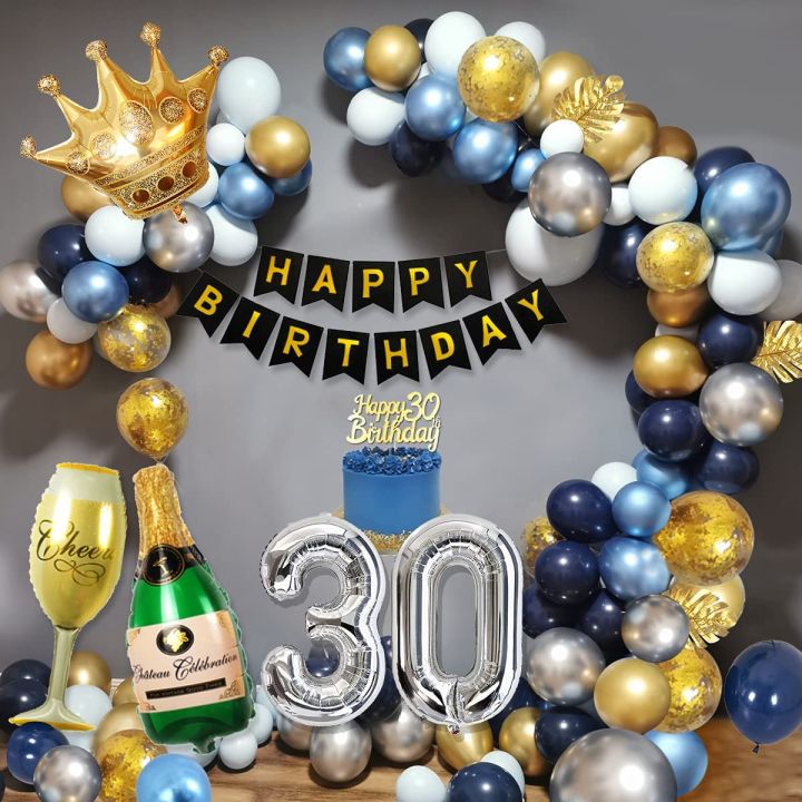 Royal Birthday Theme (  1Birthday Banner+30Balloons+1Crown) Birthday Home Decor Birthday Accessories Birthday Decoration Set Birthday Decoration For Boys Birthday Decoration For Girls