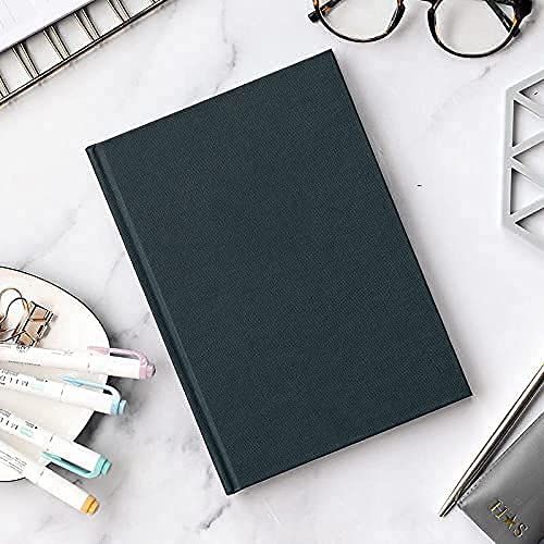 Premium Edition Leather Notebook Artist Sketch Book Hardbound A5 Blank Notebooks Hardcover Sketchbook Journal Unlined White  Paper, 50 Sheets/100 Pages Per Book, (Black, A5-Plain)