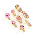 Sindlan 8Pc/Set Vintage Butterfly Flower Punk Rings y2k Ring Set For Men Women Gold Plated Crystal Ring Set Jewelry. 