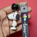 Cartoon character / action figure rubber keychain for kids (girls and boys) - Stitch, Dinosaur, Sponge bob, Spoofy, Doremon, Chilli, Cow, Bear cone. 
