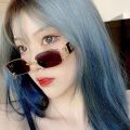 Korean ulzzang style Harajuku rectangle Aesthetic Shades sunglasses For Women/Men. 