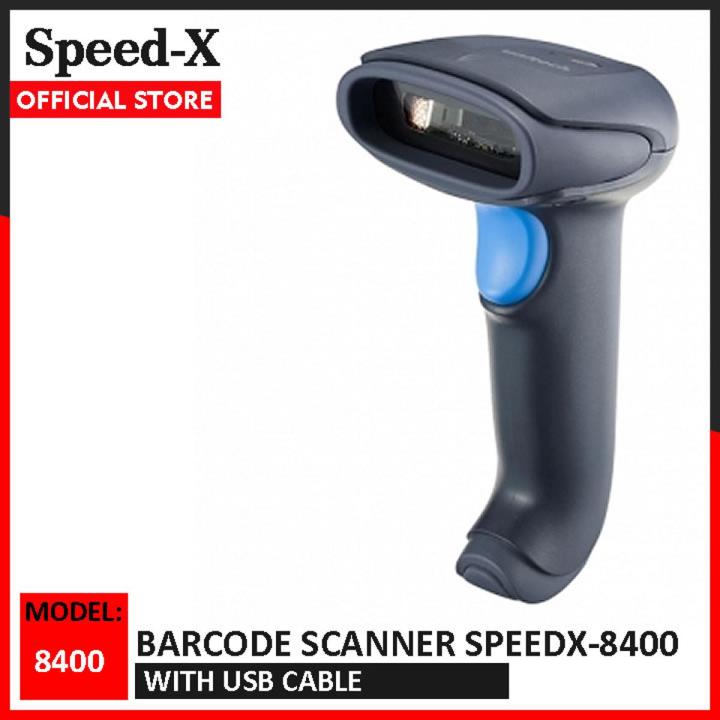 Speed-X 8400 1d Laser Handheld Barcode Scanner (Plug and Play USB Cable Included)