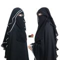 Parda-e-Khass Hijab Niqab Butterfly Chiffon Silk Jetblack Be Hijabi Exclusive. 