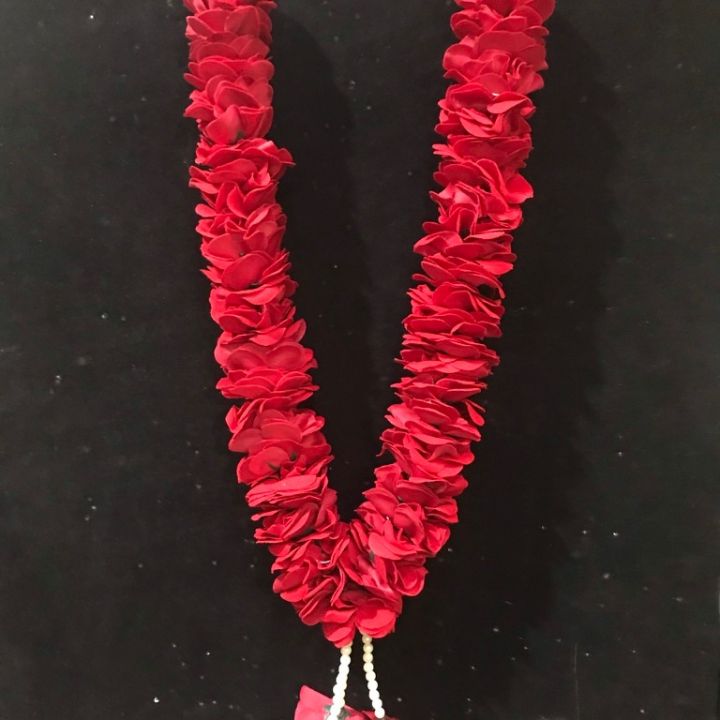 Artificial Flower Garlands Haar/mala made with red velvet flower