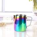 Colored Coffee Pitcher Stainless Steel Pasamer Milk Froth Pot Espresso Latte Art Pitcher Cup. 