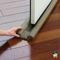 UNDER DOORS & WINDOWS. ADJUSTABLE TWO SIDED STOP COLD AIR DRAFT DOOR SEAL. 
