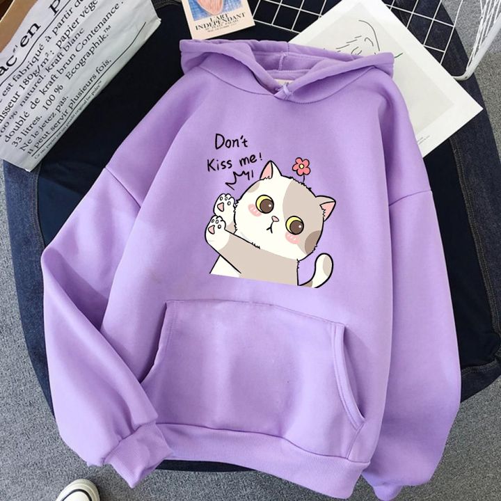 CAT Hoodie For girl & Women Printed Kangaroo Hoodie Pocket Drawstring Pullovers Clothing Long Sleeves Export Quality Winter Wear