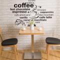 JM7323 English proverbs coffee wall stickers Vinyl DIY Coffee language wall decals For Cafe kitchen restaurant decoration Art. 