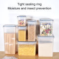 Sealed Storage Jar Box Vacuum Proof Transparent Airtight Kitchen Organizer. 