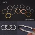 10pcs/lot 25mm 28mm 30mm New Connectors Pocket Carabiner Key Chain Split Key Ring Stainless Steel. 