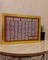 300,000 Wooden Saving Box with Money Challenge Chart – Cash Collection Bank for Kids & Adults – Gift Idea in Pakistan. 