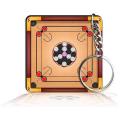Customized Keychain with Carrom Printed custom Keyring / Key chain with Personalized Custom Photo. 