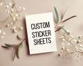 Pink Pastel Alphabet Blocks Stickers – Aesthetic Waterproof PVC (Uncut A6 Size | 15x10 cm) | Scrapbooks, Journals, Planners & DIY Crafts. 