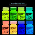 Fluorescent Acrylic Glow In The Dark Paint Brightness Luminous Student Hand Painted DIY Textile Wall Light Absorbing Pigment. 