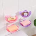 Wall- Mounted Drain Soap Box  Flower Shaped Soap Tray. 