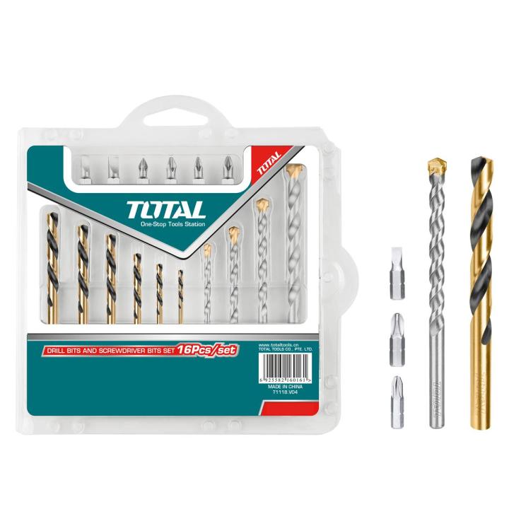TOTAL Drill Bits and Screwdriver Bits Set TACSD3165