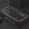 Jizetin (Free Lanyard) for Vivo V20 SE Back Cover Car Track Luxury 6D Plating Case Side Pattern Soft Silicone Square Phone Cases. 