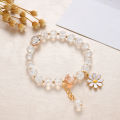 Carat Sweet Bracelet All Match Sunflower Pendant Beads Bracelet. 
