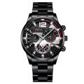 [ New ] Fashion Business Geneva Calendar Watch Personality Men's Steel Belt Watch Business Suit. 