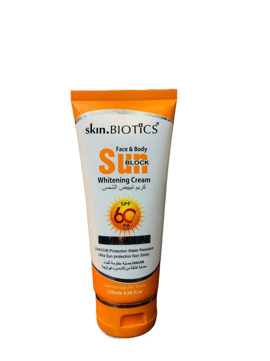 Skin.Biotics Face & Body Sunblock Whitening Cream 120ml
