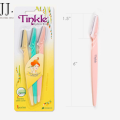 Tinkle Eyebrow Razor, Eye Brow Hair razor original,  Face Razor with Safety Cover, 3 Razors Dorco. 